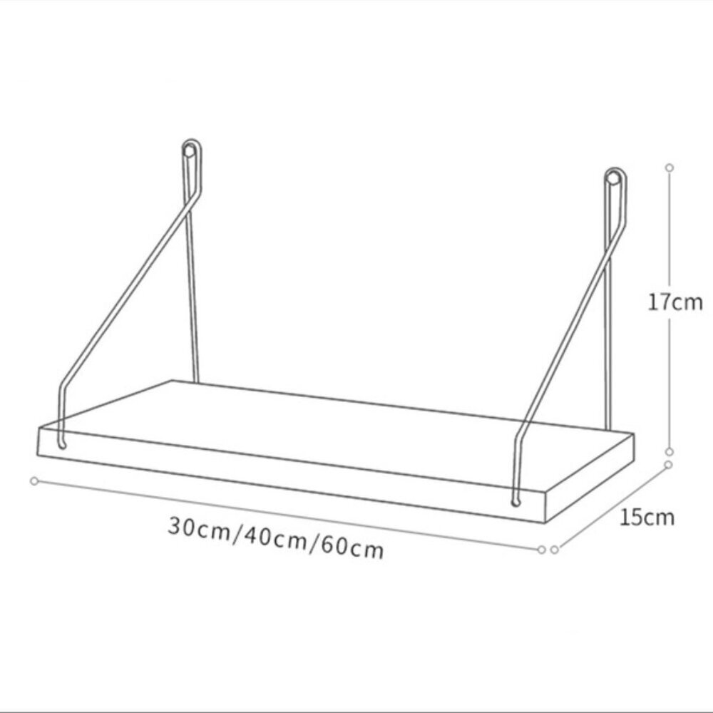 Floating Wall Shelf with‎ Metal Brackets new in box